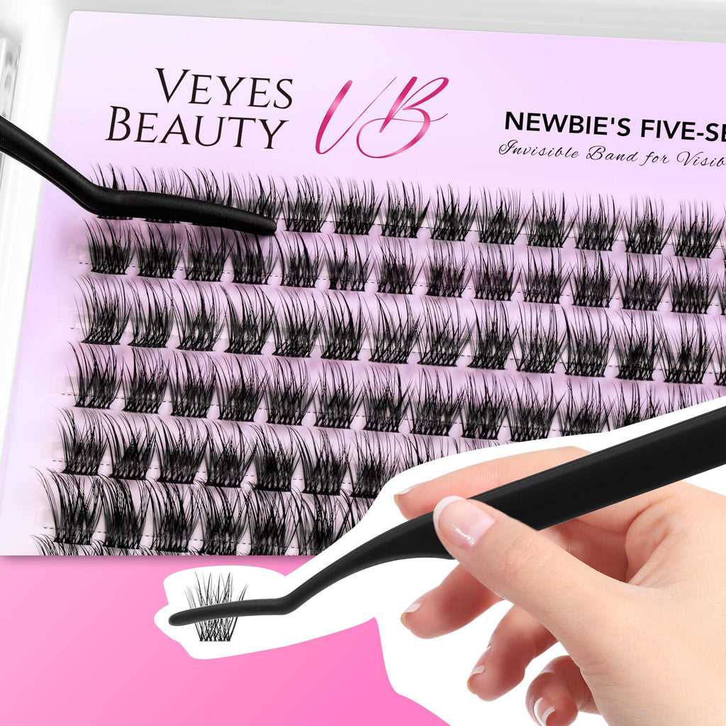 VEYESBEAUTY Dreamy Cluster Lashes Kit – Newbie-Friendly DIY Lashes