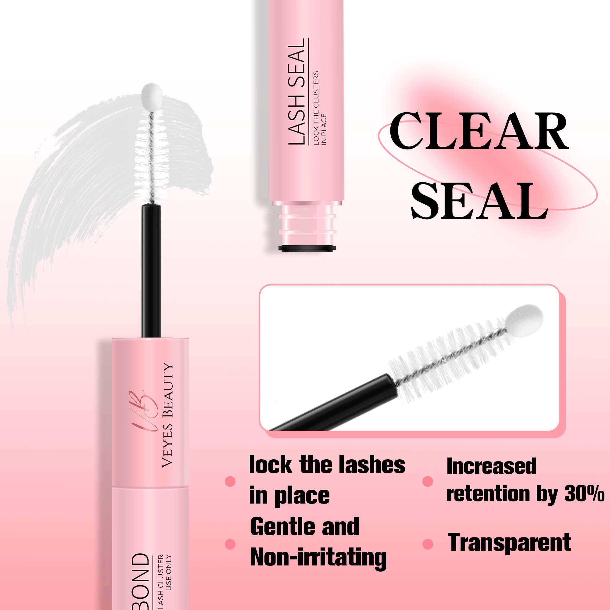 VEYESBEAUTY Lash Bond & Seal Waterproof 2-in-1 Lash Glue – DIY Cluster Lashes (5ml + 5ml)