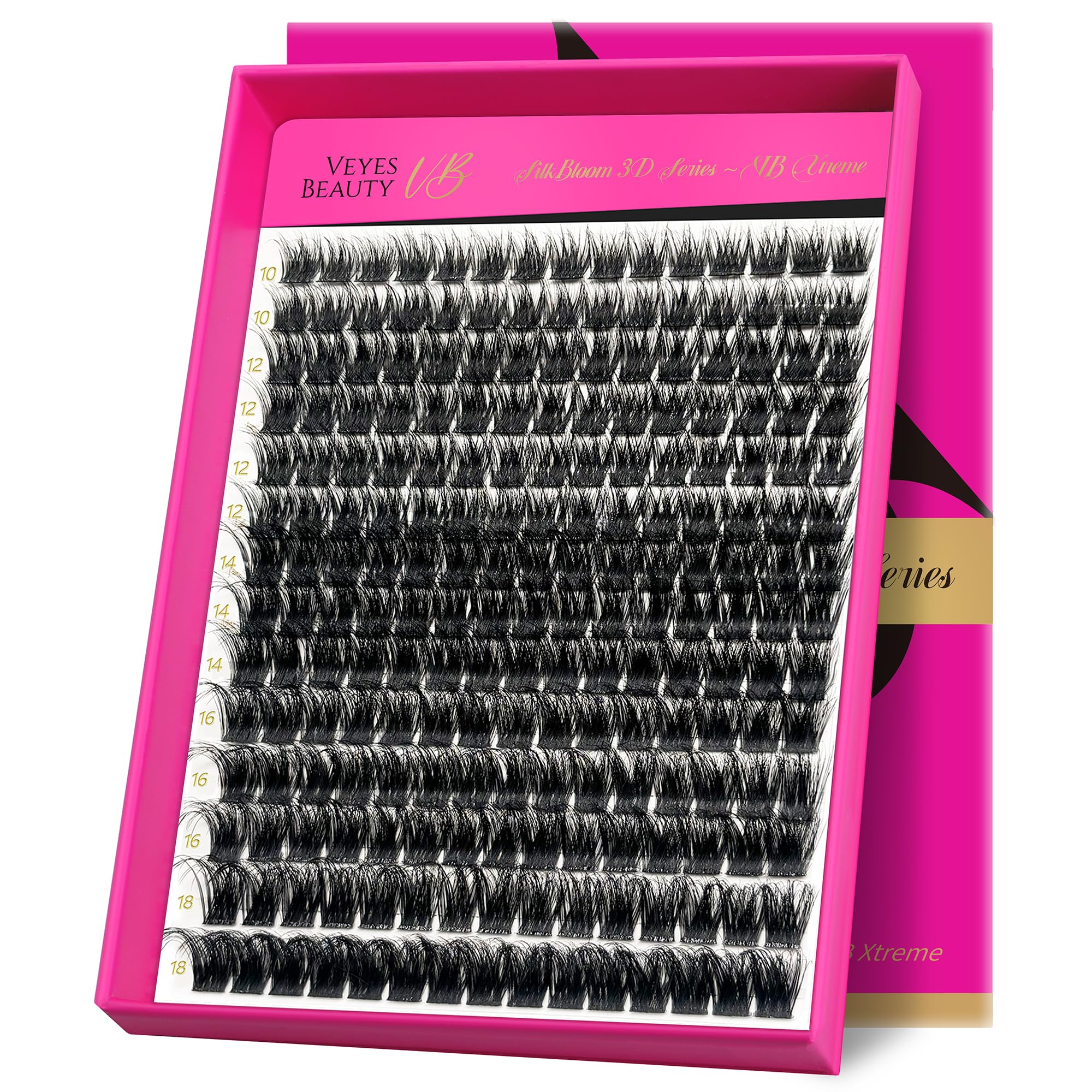 VEYESBEAUTY Lash Clusters - 3D Fluffy Volume Lashes 10-18mm