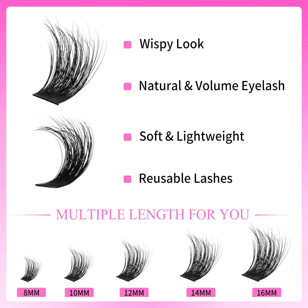 VEYESBEAUTY Lash Clusters - 3D Fluffy Volume Lashes 10-18mm