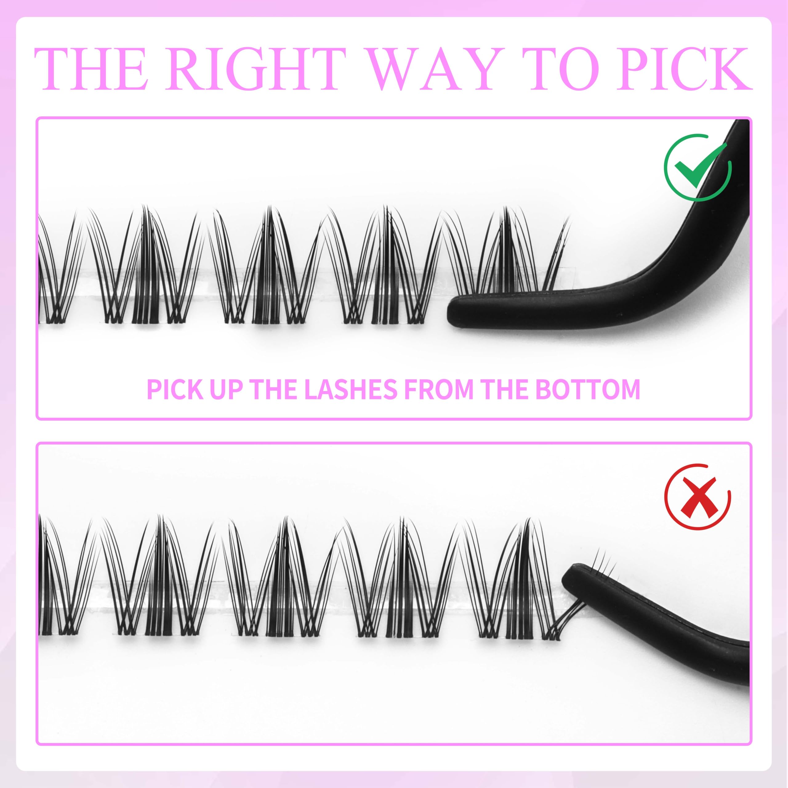 VEYESBEAUTY Manga Lash Clusters Kit – DIY Eyelash Extensions, Five-Second Wispy Lashes