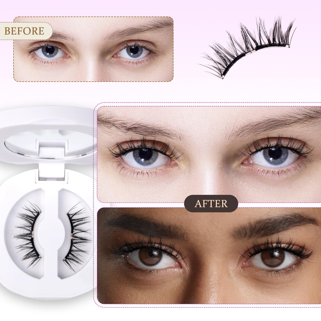 VEYESBEAUTY NomSpirit Magnetic Lashes with Applicator – Glue-Free, Reusable
