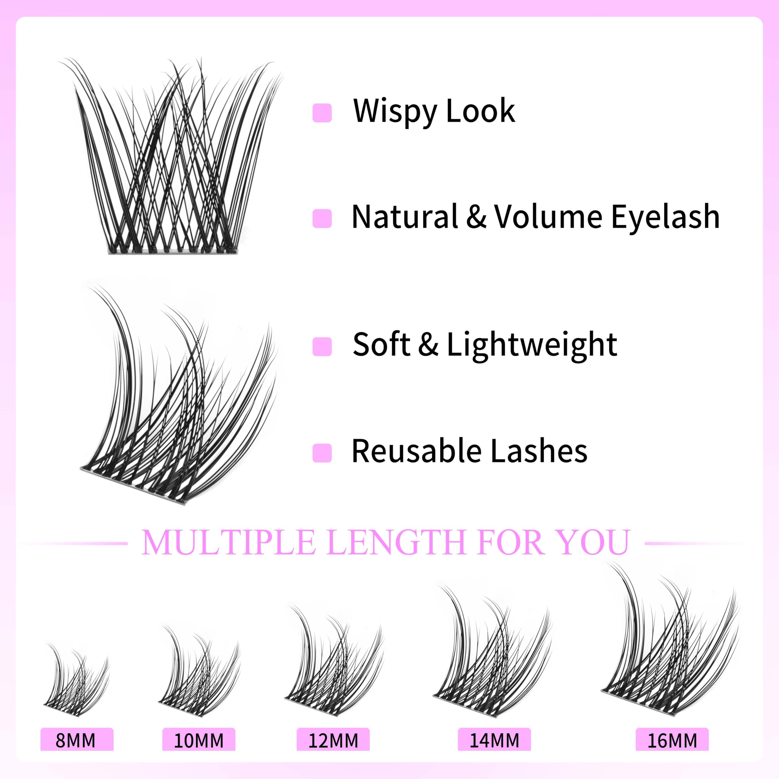 VEYESBEAUTY Lash Clusters Kit – DIY Eyelash Extensions, Five-Second Series, LuxeBold Kit
