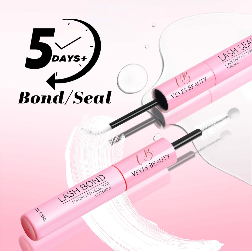 VEYESBEAUTY Bunny Lash Clusters Kit – DIY Dramatic Lashes with Bond & Seal