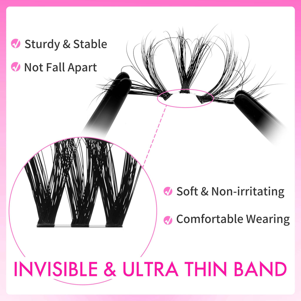 VEYESBEAUTY VBmuse 3D Lash Clusters – Fluffy, Layered Lashes (10–18mm)