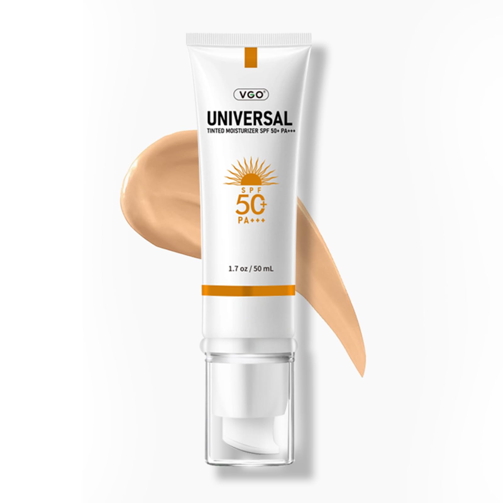 VGO Tinted Sunscreen for Face SPF 50 | Hydrating Sun Essence | Travel Size 50 ml