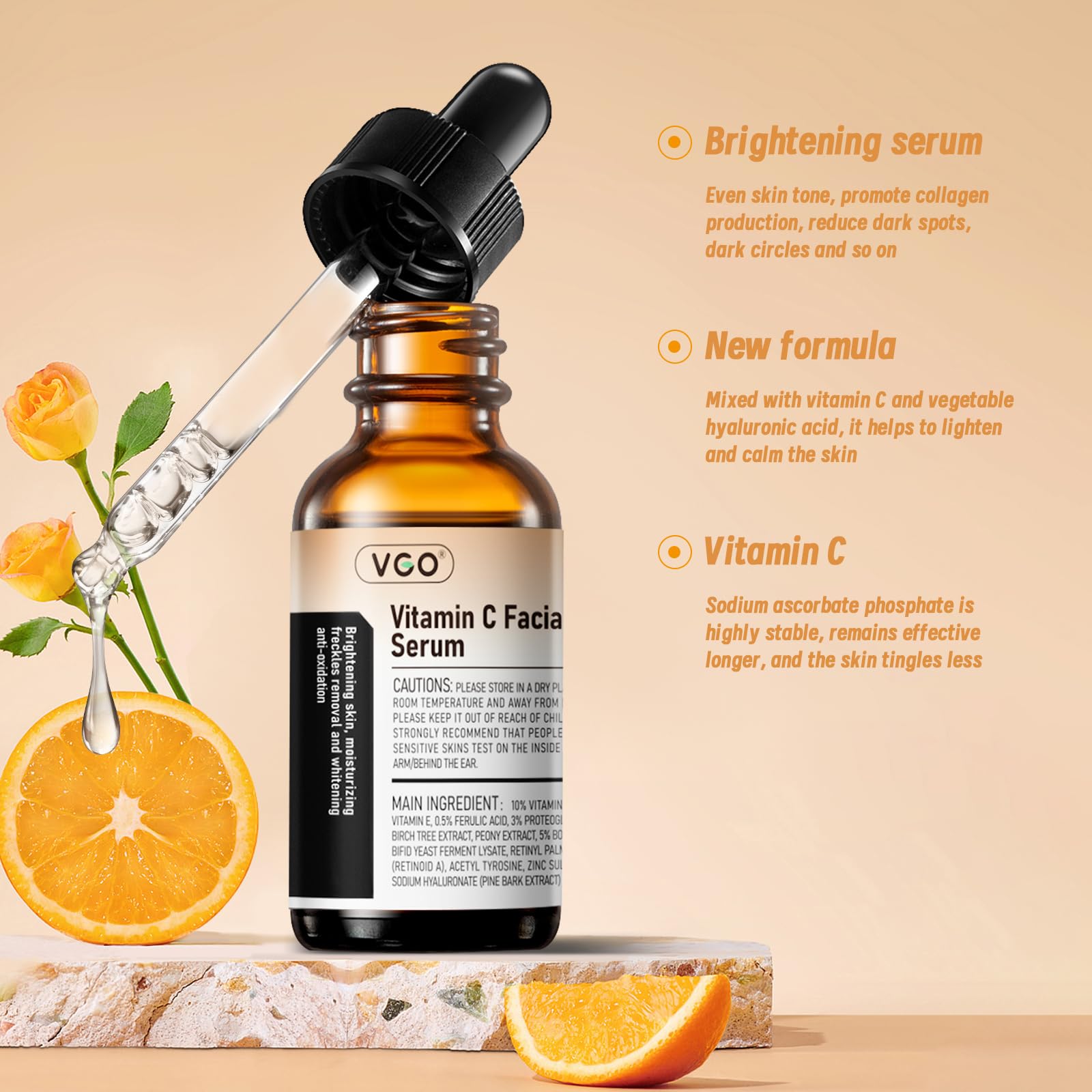 VGO 2 Pack Vitamin C Face Serum – Deep Hydration, Radiance & Even Tone