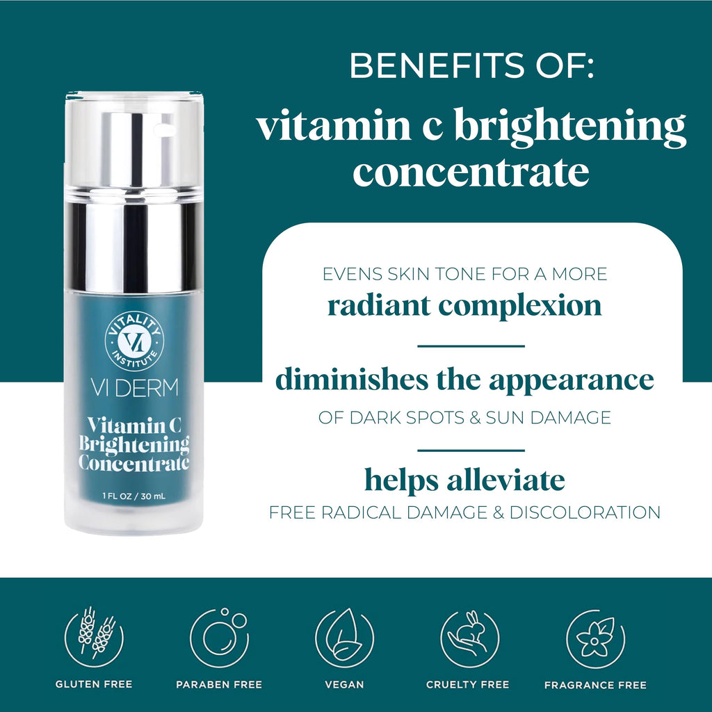 VI Derm Vitamin C Brightening Concentrate – 10% THD Ascorbate for Radiant, Even Skin