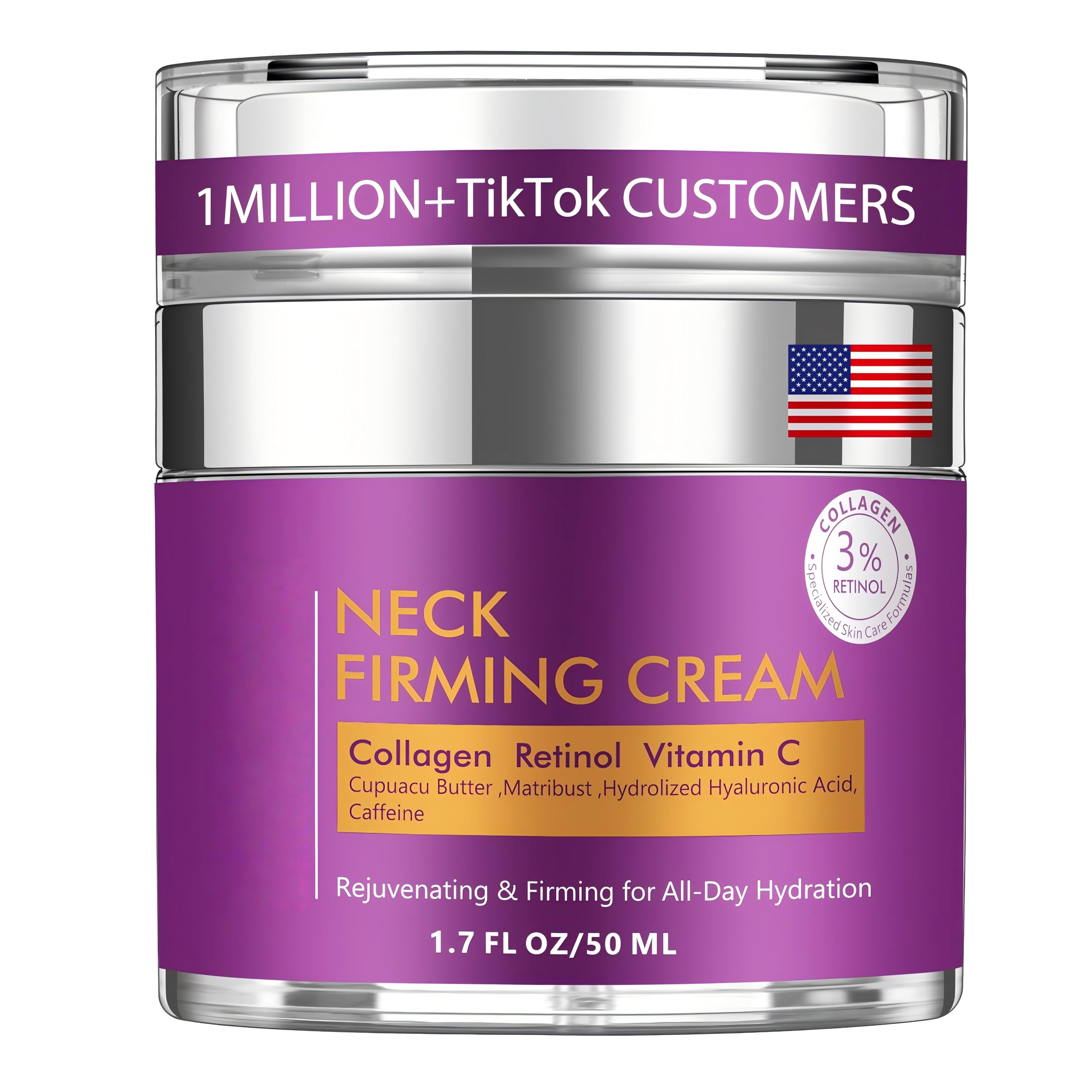 VicGFHS Neck Cream for Tightening & Firming – Anti-Aging Face Moisturizer, 1.7 Fl Oz
