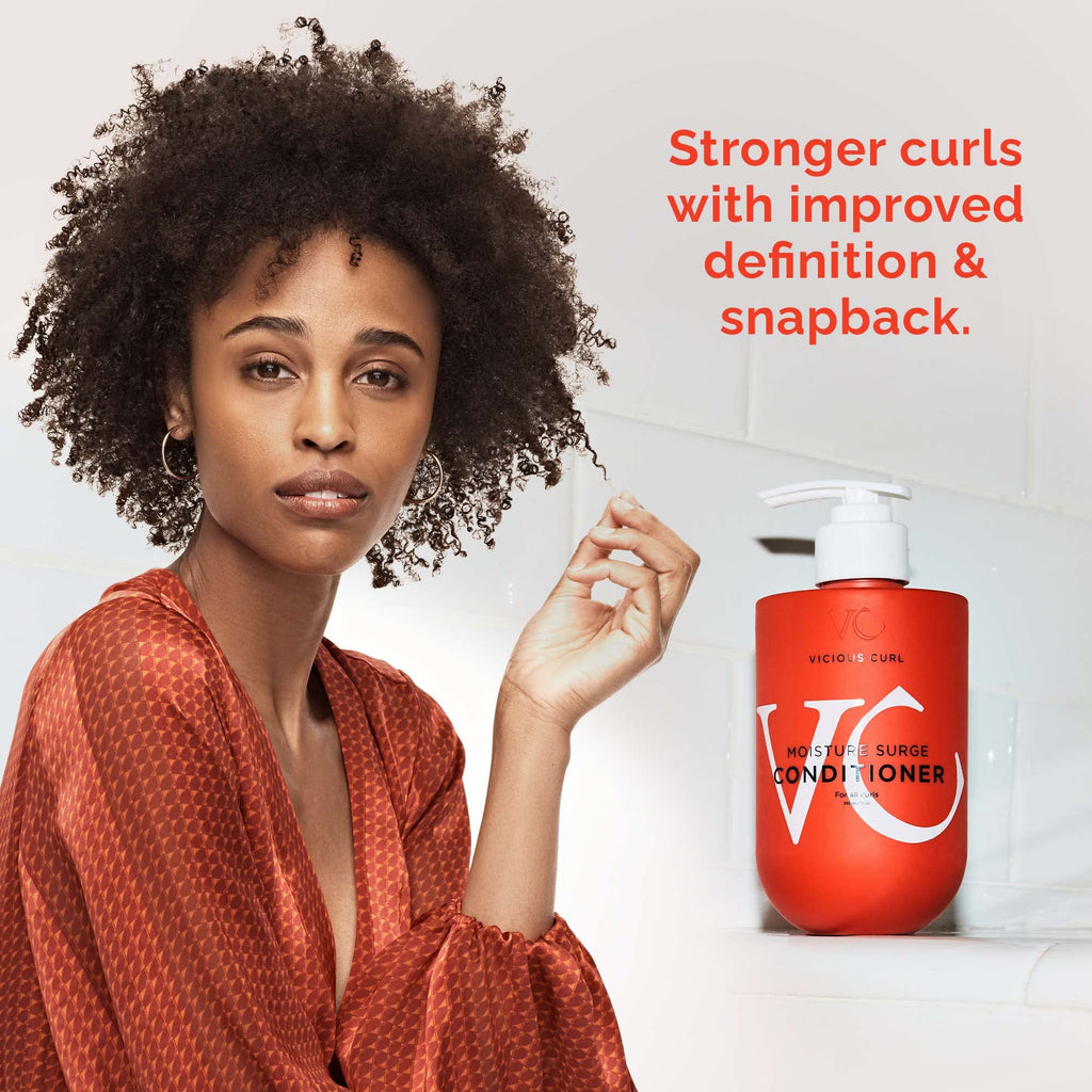 Vicious Curl Moisture Surge Conditioner – For All Curl Types, Softens & Detangles (12 oz)