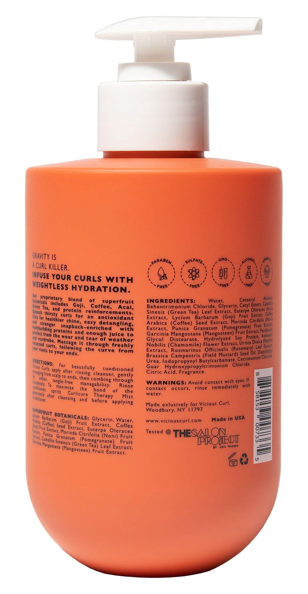 Vicious Curl Moisture Surge Conditioner – For All Curl Types, Softens & Detangles (12 oz)