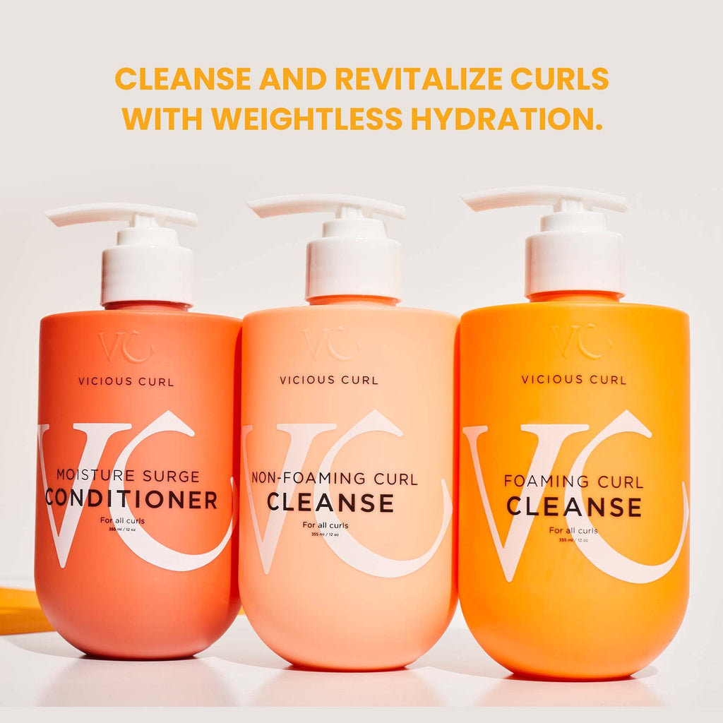 Vicious Curl Moisture Surge Conditioner – For All Curl Types, Softens & Detangles (12 oz)
