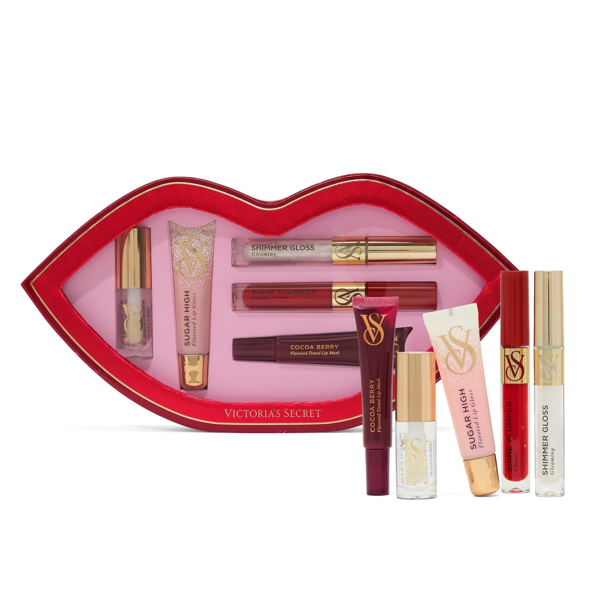 Victoria's Secret 5-Piece Lip Gloss Gift Set | Lip Mask, Lip Oil, Gloss, Plumper & Shimmer