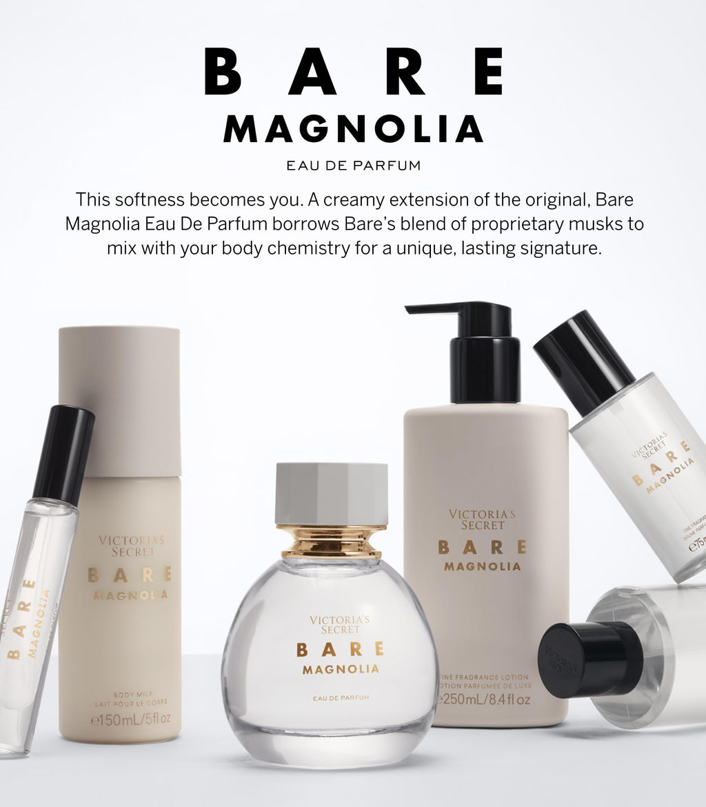 Victoria's Secret Bare Magnolia Fragrance Mist – Orange Flower, Magnolia Wood, Vanilla Musk | 8.4 oz
