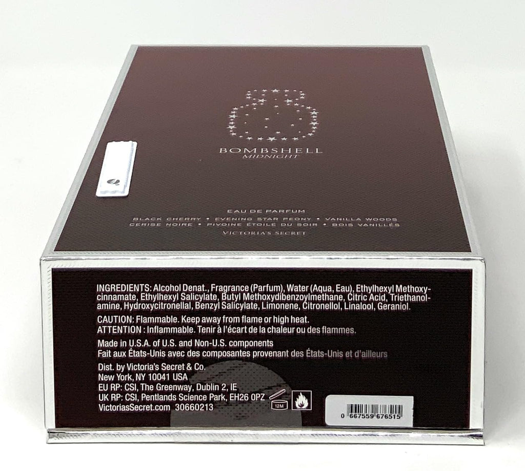Victoria's Secret Bombshell Midnight EDP – 3.4 oz Limited Edition Collector Bottle
