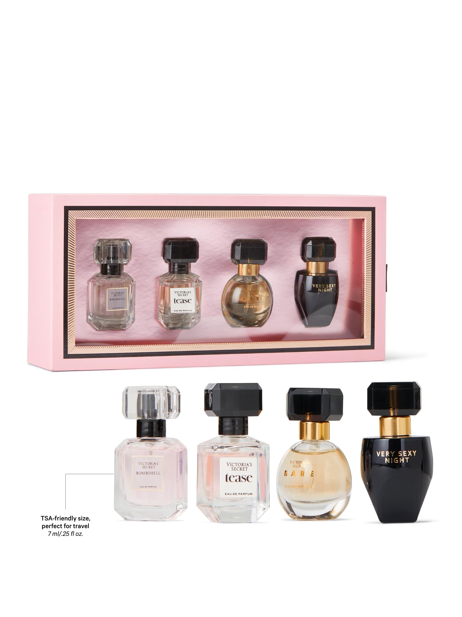 Victoria's Secret Fragrance Discovery Set - Bombshell, Tease, Bare, Very Sexy Night