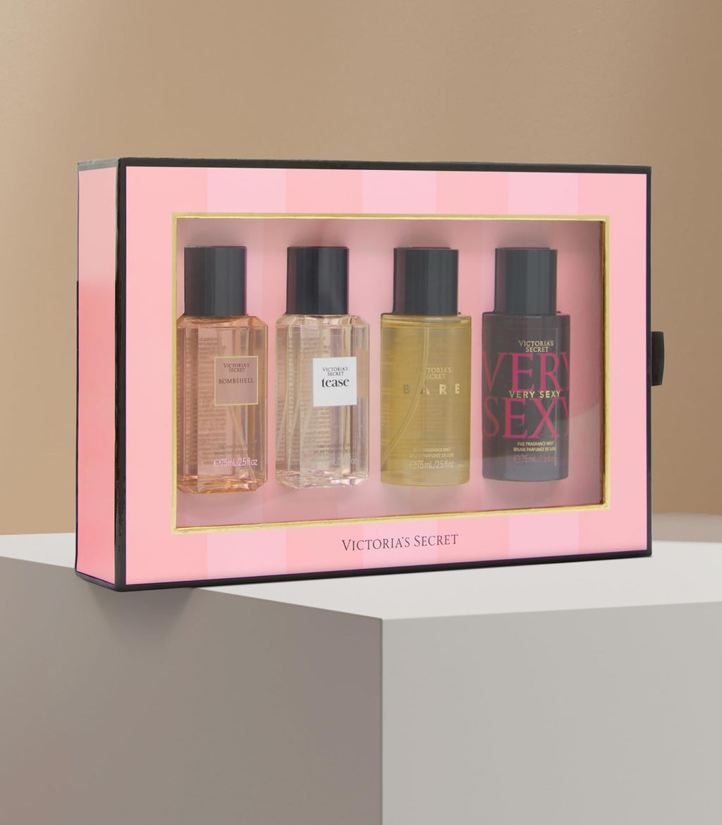 Victoria's Secret Fine Fragrance Mini Mist Gift Set – 4 Piece, Assorted Scents
