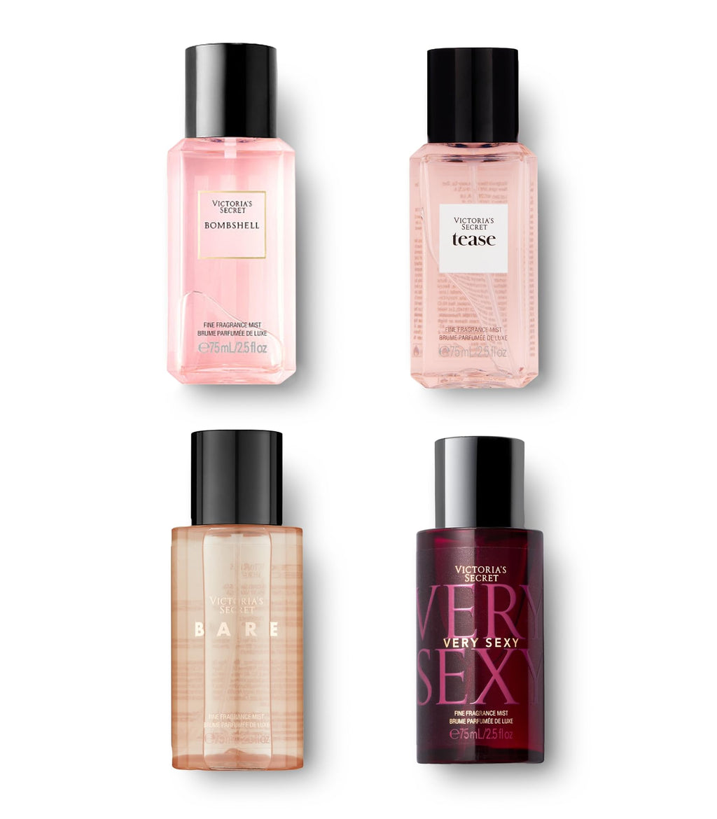 Victoria's Secret Fine Fragrance Mini Mist Gift Set – 4 Piece, Assorted Scents