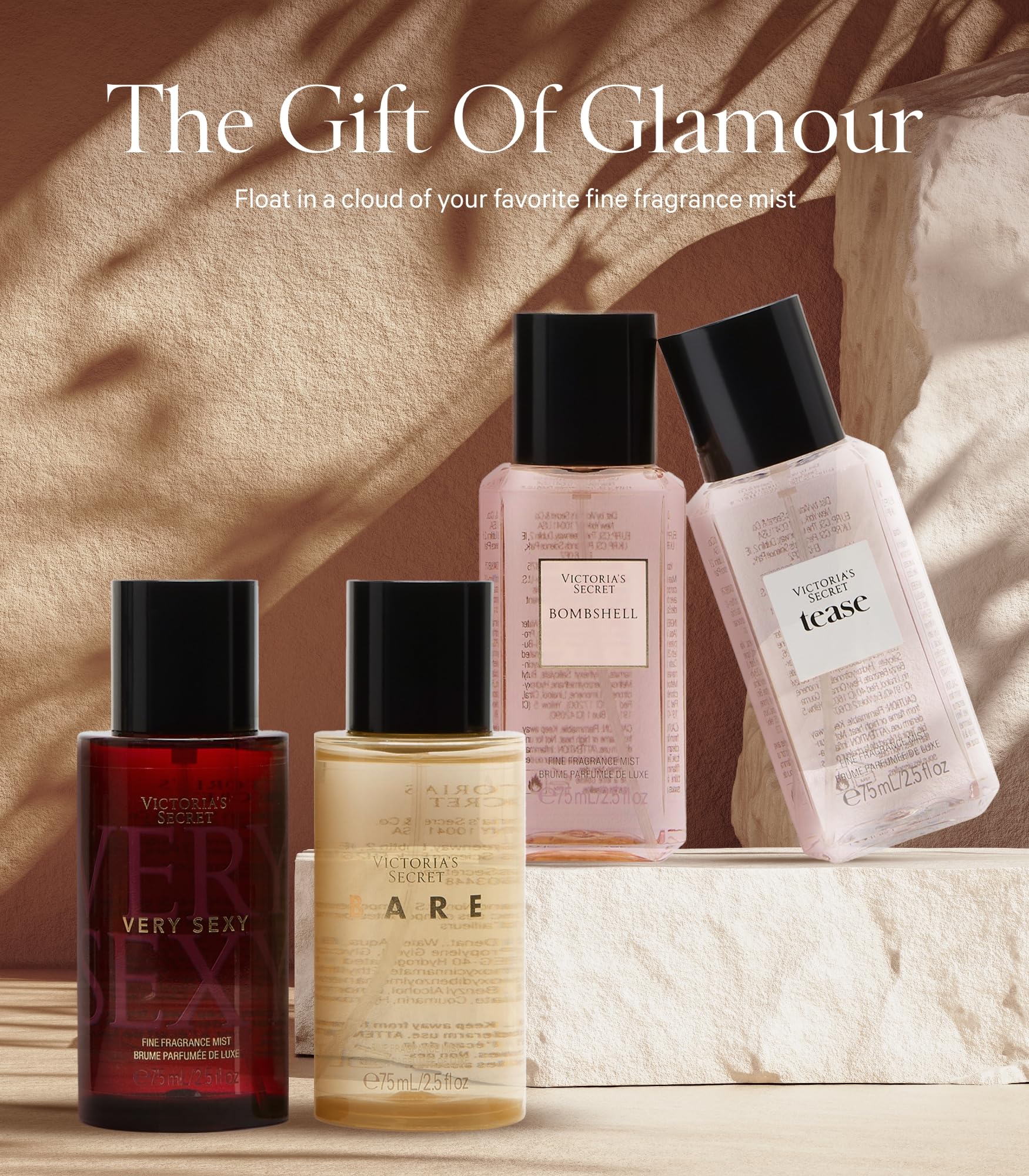 Victoria's Secret Fine Fragrance Mini Mist Gift Set – 4 Piece, Assorted Scents