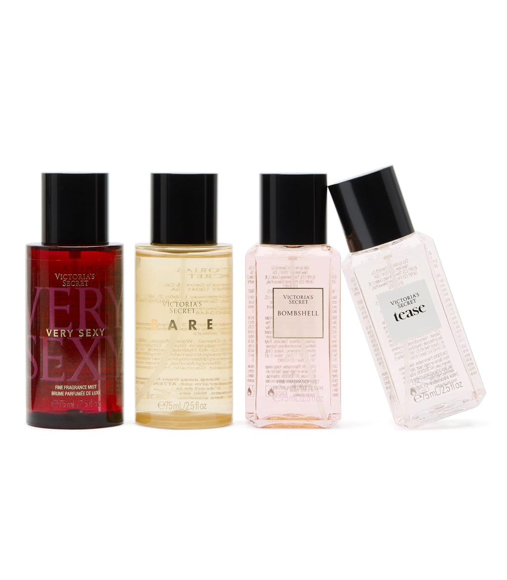 Victoria's Secret Fine Fragrance Mini Mist Gift Set – 4 Piece, Assorted Scents