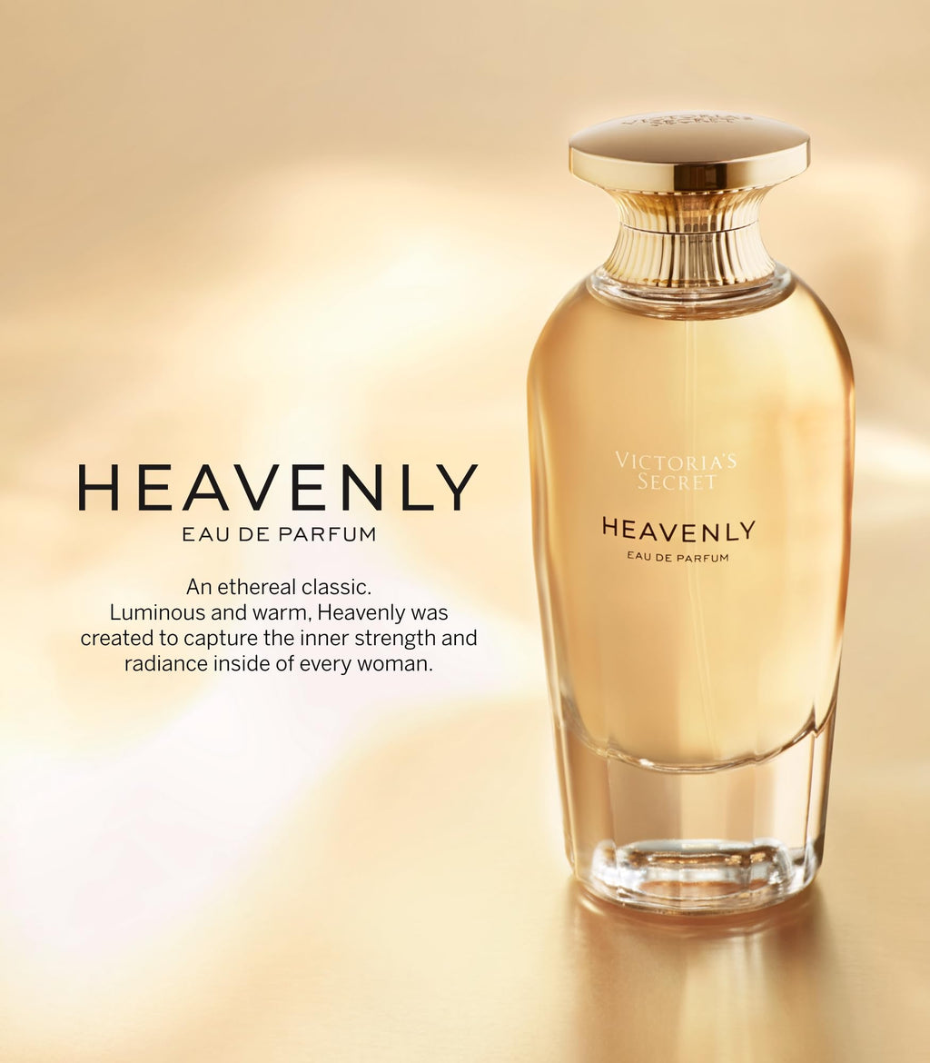 Victoria's Secret Heavenly 3-Piece Luxe Fragrance Gift Set – 1.7 oz EDP, Travel Lotion & Candle