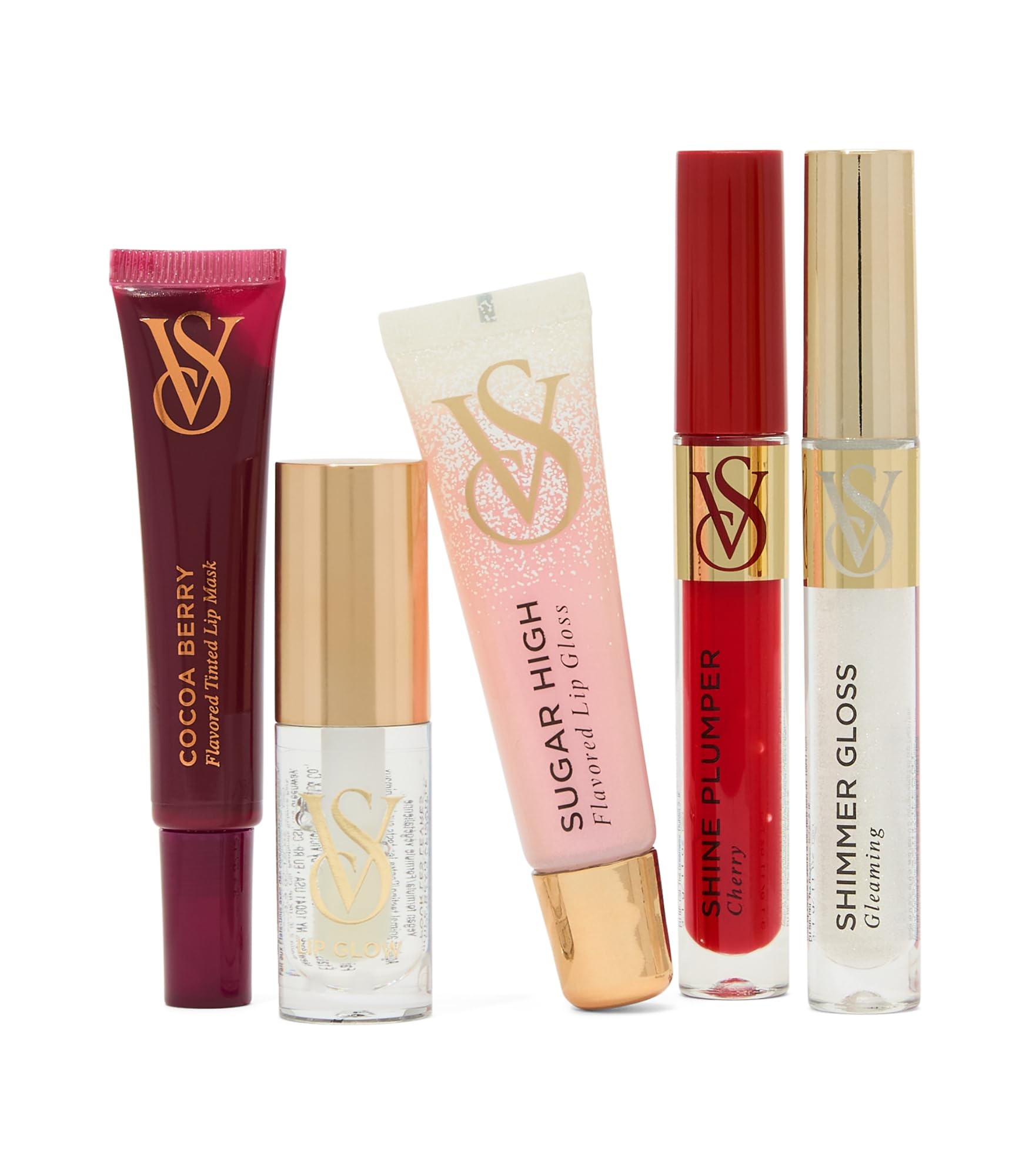 Victoria's Secret 5-Piece Lip Gloss Gift Set | Lip Mask, Lip Oil, Gloss, Plumper & Shimmer