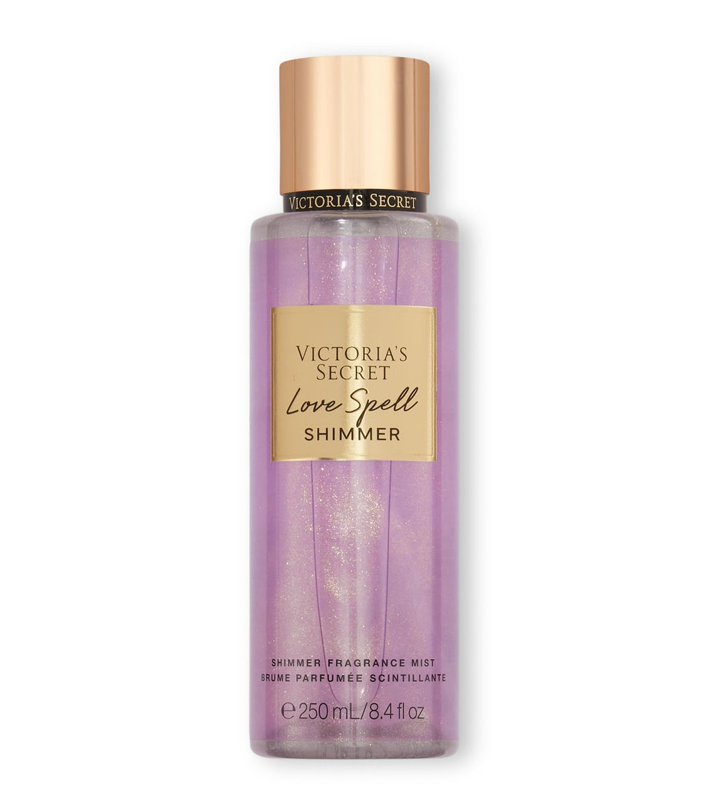 Victoria's Secret Love Spell Shimmer Mist – Cherry Blossom & Peach Body Spray (8.4 oz)