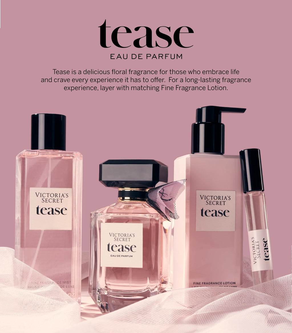 Victoria's Secret Tease Eau de Parfum – White Gardenia, Anjou Pear & Black Vanilla (3.4 oz)