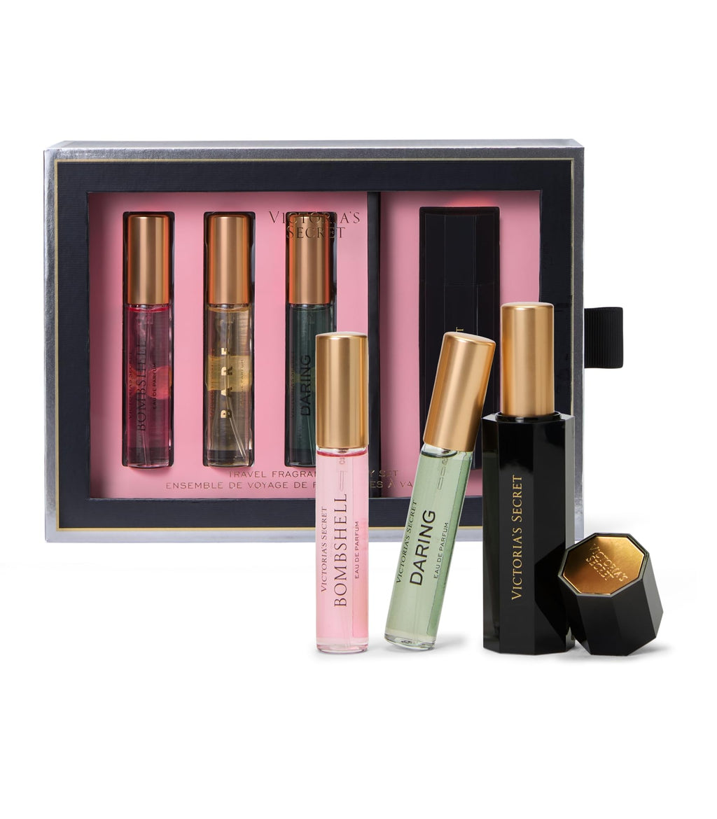 Victoria's Secret Travel Fragrance Gift Set – Bombshell, Bare & Daring – TSA-Friendly Mini Sprays
