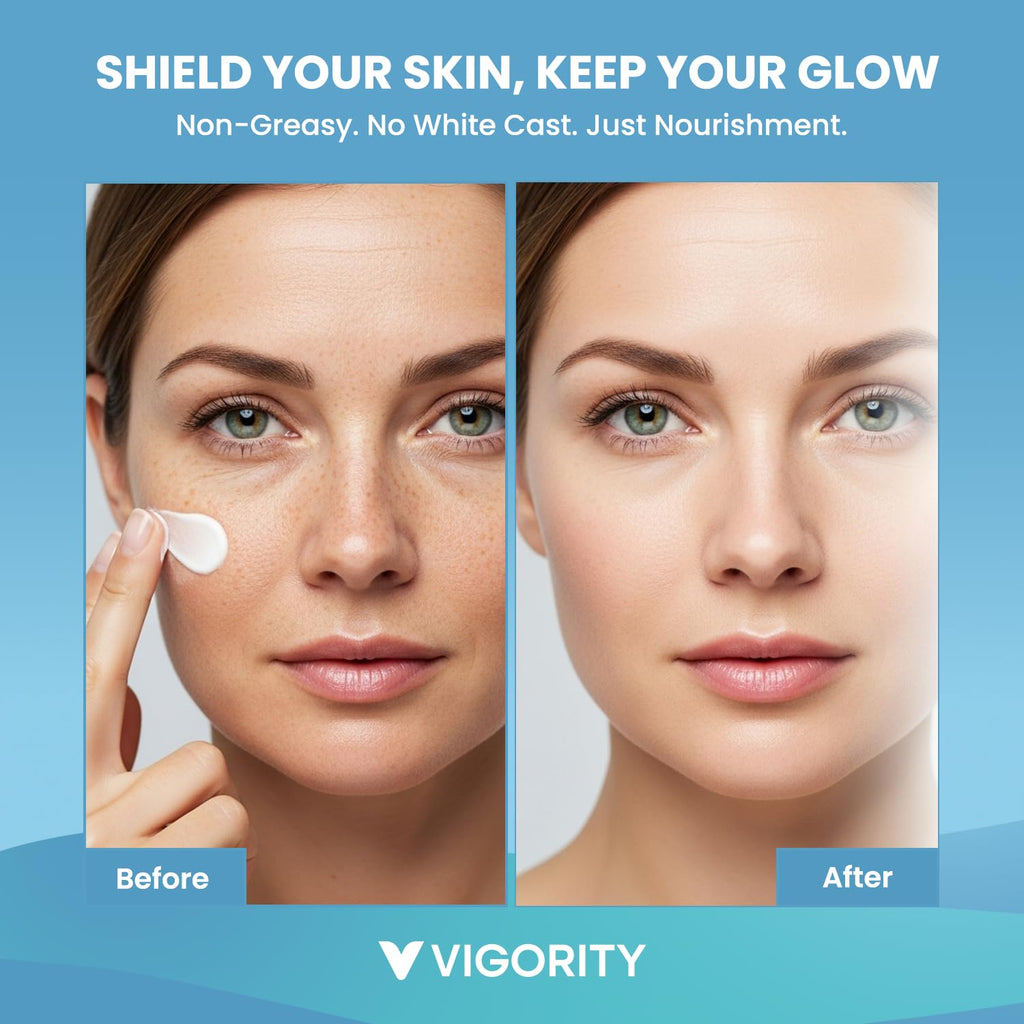 Vigority Beef Tallow Sunscreen with Zinc Oxide SPF 50 – Mineral Non-Toxic Sunblock for Face & Body | 10 Food-Grade Botanical Extracts