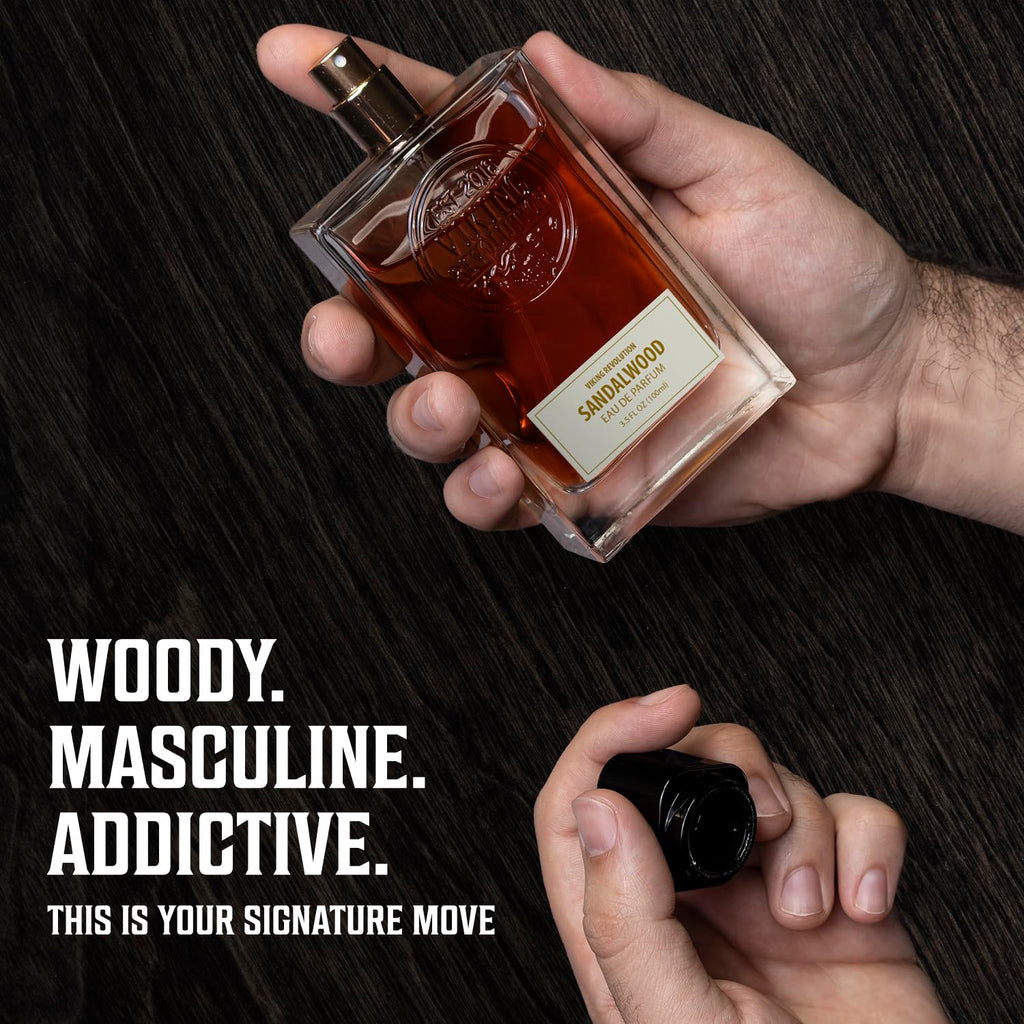 Viking Revolution Sandalwood Cologne for Men - Eau de Parfum with Cedar, Cypress & Vanilla | 3.5 Fl Oz