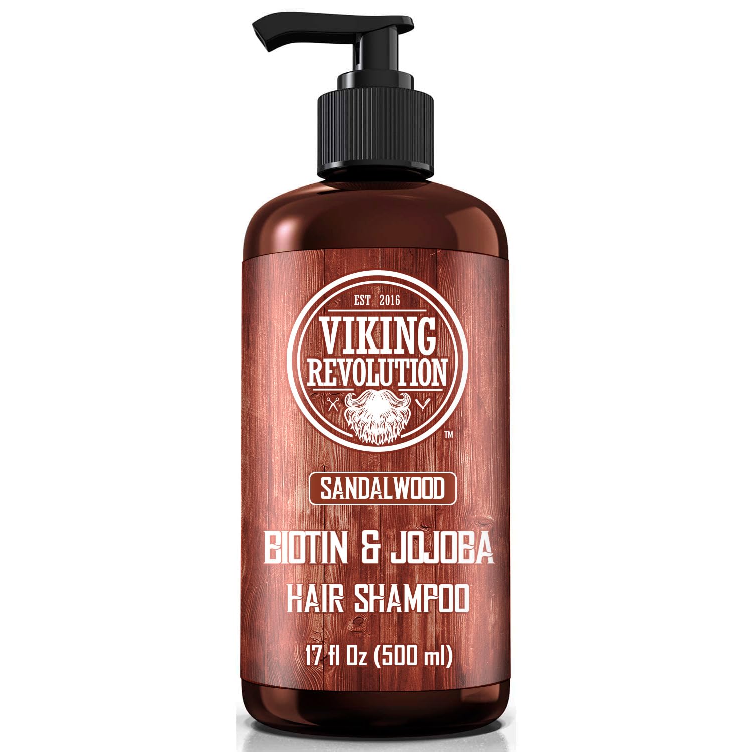 Viking Revolution Sandalwood Shampoo with Biotin & Jojoba Oil – 17 Oz