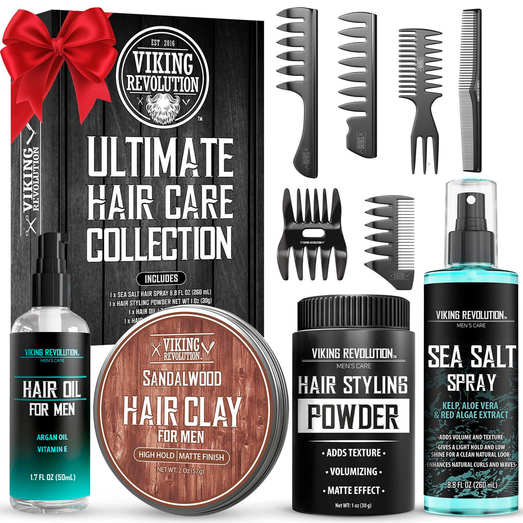 Viking Revolution Ultimate Hair Care Collection – Styling Kit for Men