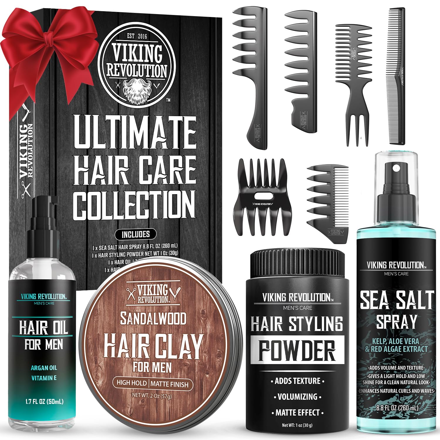 Viking Revolution Ultimate Hair Care Collection – Styling Kit for Men