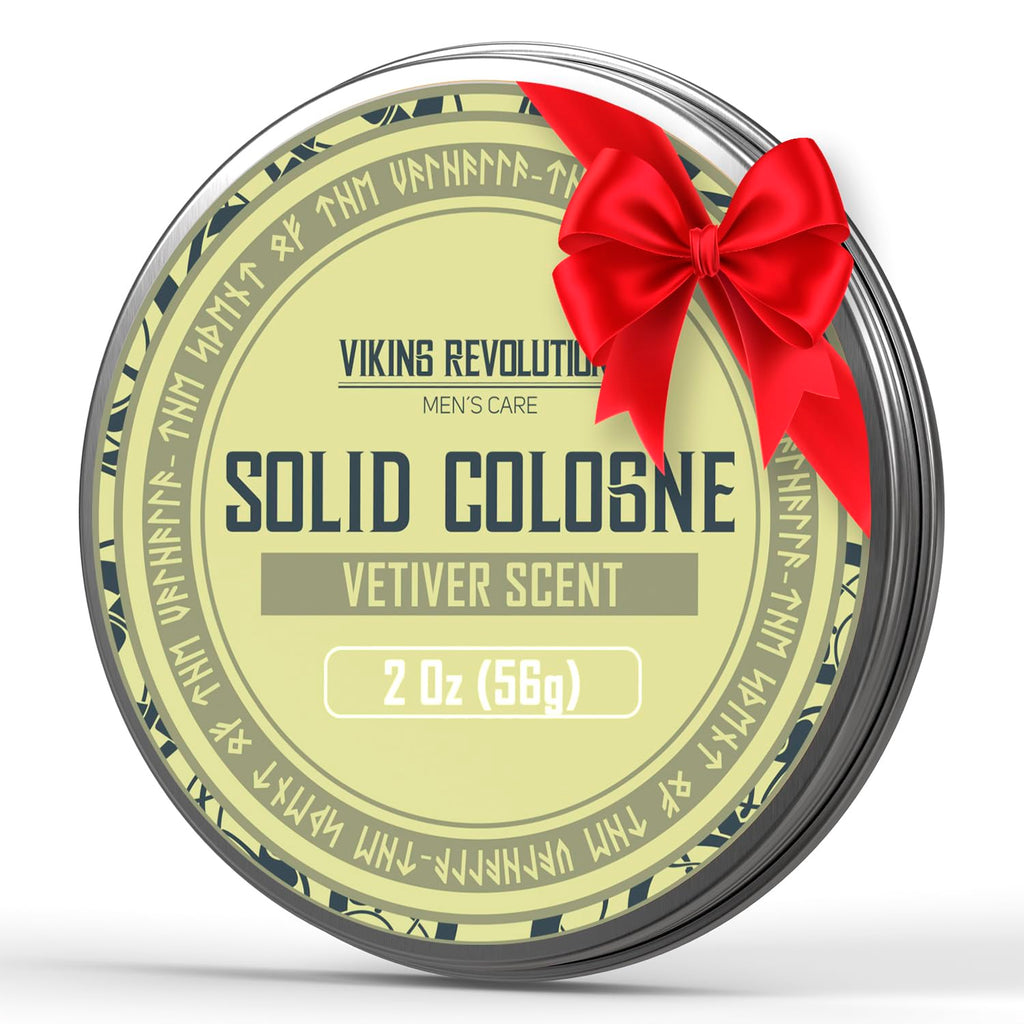 Viking Revolution Vetiver Mens Solid Cologne 2oz – Travel-Ready Vetiver Balm