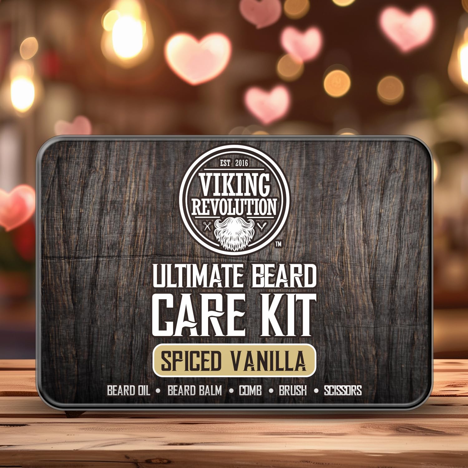 Viking Revolution Ultimate Beard Kit Spiced Vanilla – Beard Grooming Set for Men (Brush, Comb, Oil, Balm, Scissors)