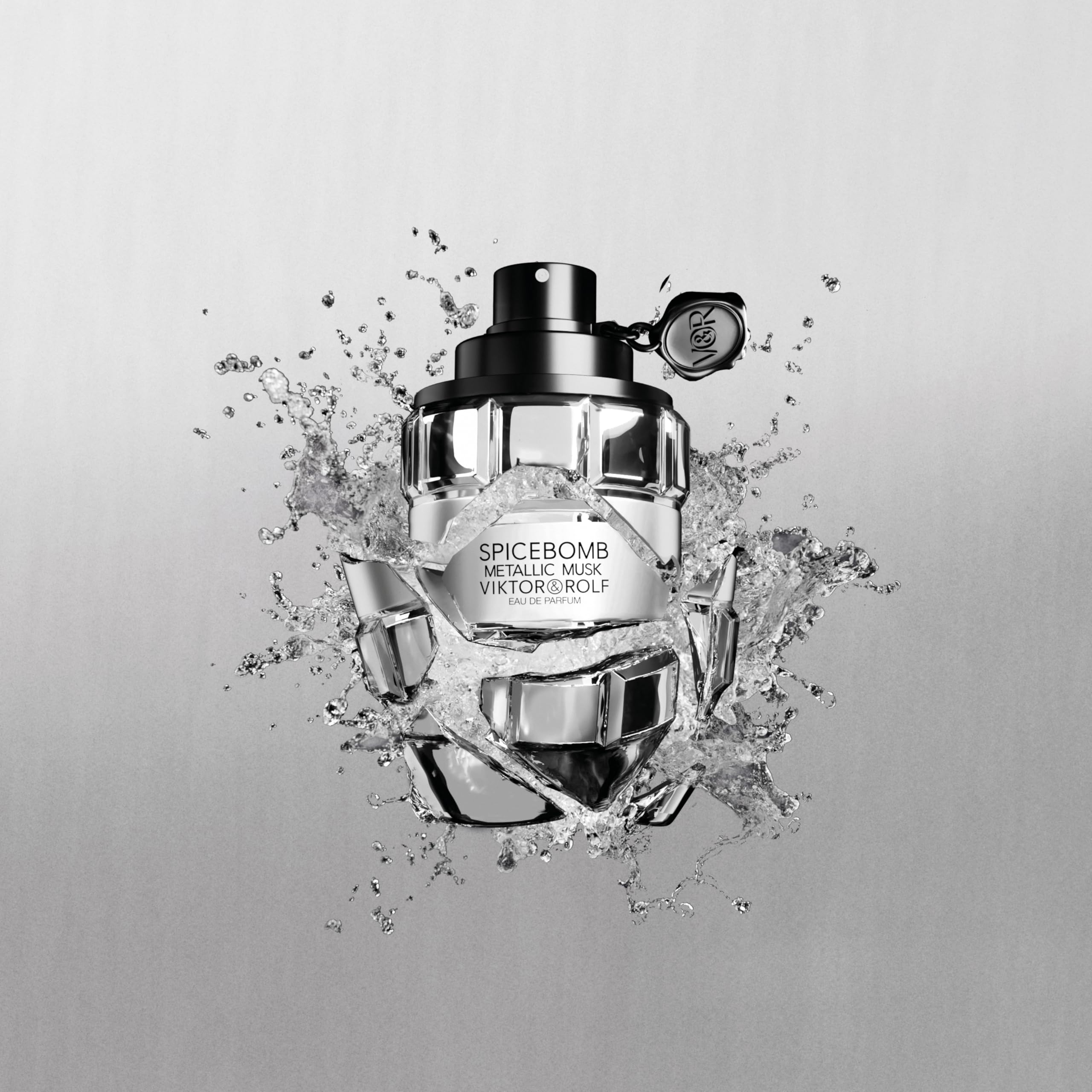 Viktor&Rolf Spicebomb Metallic Musk Eau de Parfum – 3-Piece Set (Full Size 3 oz + Travel 0.3 oz)