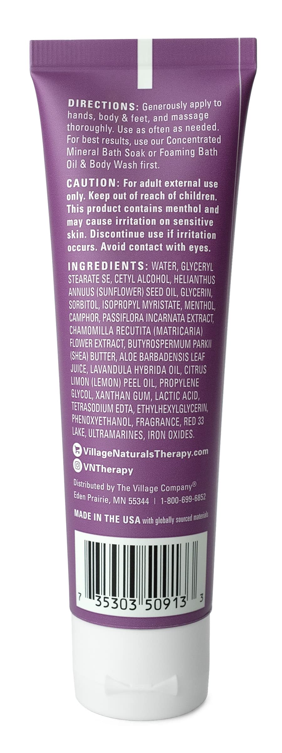 Village Naturals Therapy Nighttime Moisturizing Shea Butter Lotion – Lavender Chamomile (6-Pack)
