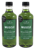 Village Naturals Therapy 2-in-1 Muscle Bath Oil & Body Wash – 16 oz (Pack of 2)