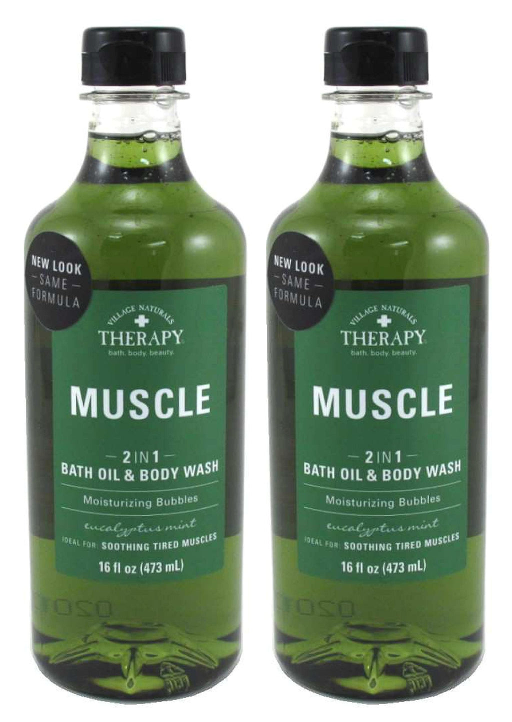 Village Naturals Therapy 2-in-1 Muscle Bath Oil & Body Wash – 16 oz (Pack of 2)