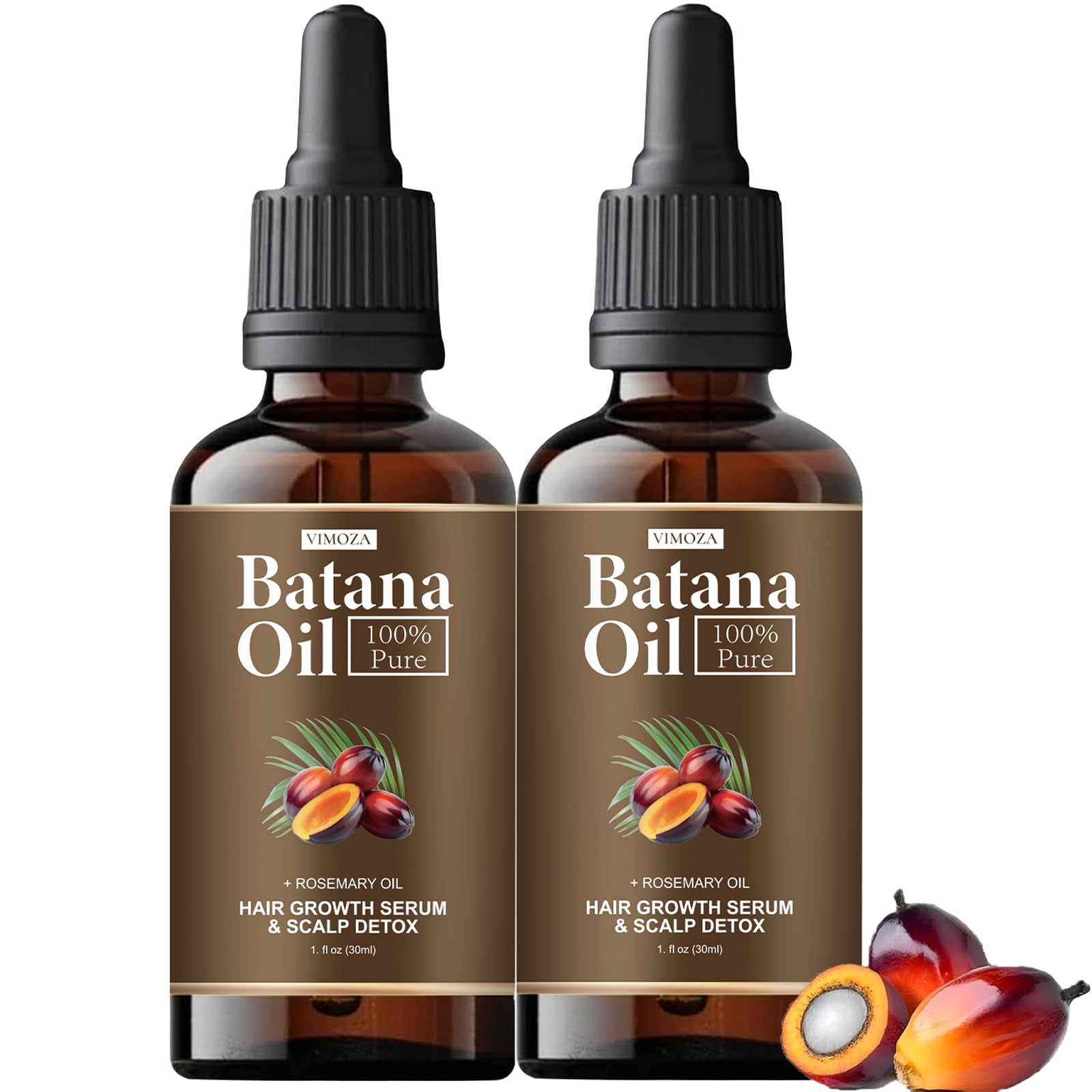VIMOZA Batana Oil for Hair – Organic Hair Care Oil with Rosemary (2 pcs)