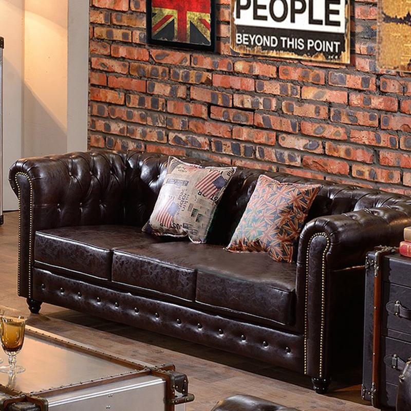 Vintage Chesterfield Three Seater Sofa