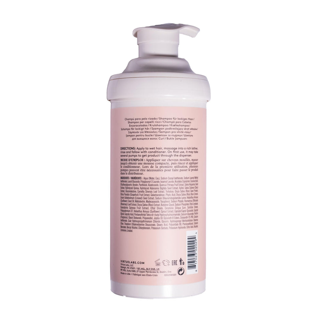 VIRTUE Curl Sulfate Free Shampoo with Jojoba Oil – Hydrates, Frizz Control & Color Safe
