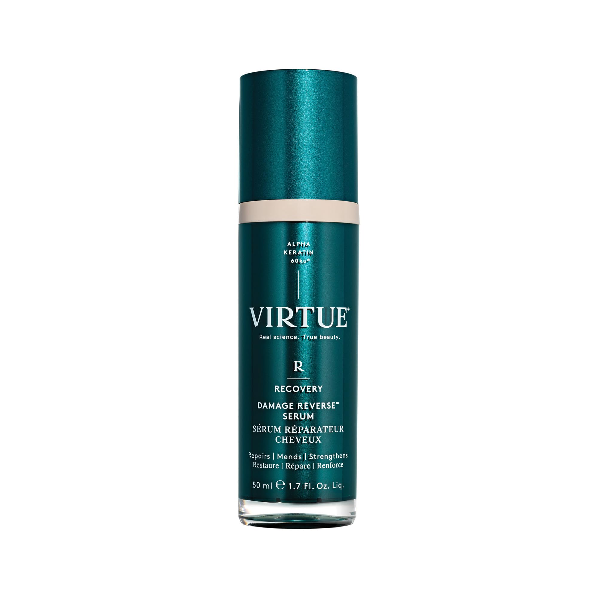 VIRTUE Recovery Damage Reverse Hair Serum | Lightweight Cream-to-Serum for All Hair Types