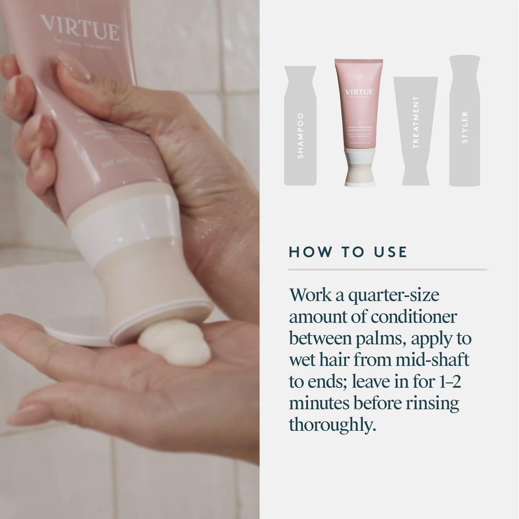 Virtue Smooth Conditioner — Frizz Control for Curly Hair, Sulfate Free & Color Safe | VIRTUE