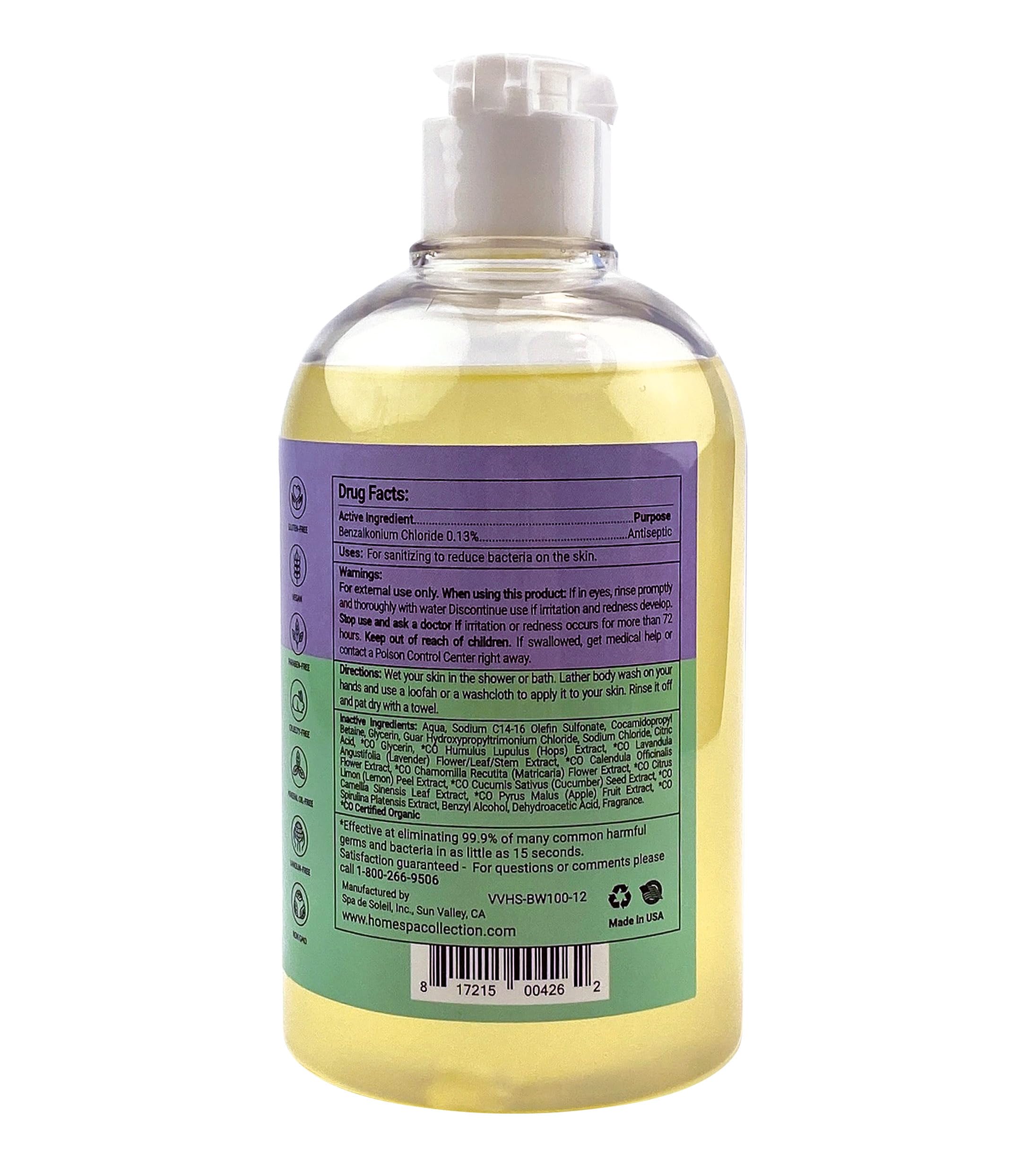 VITA VIE Body Wash with Lemon Scent – Antibacterial Hand & Forearm Cleanser
