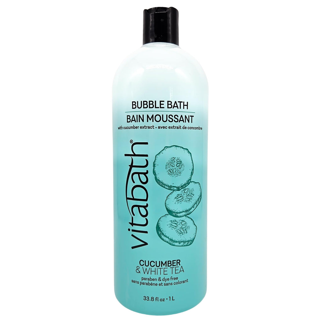 Vitabath Cucumber & White Tea Bubble Bath – Rich Foaming Soak for Relaxation