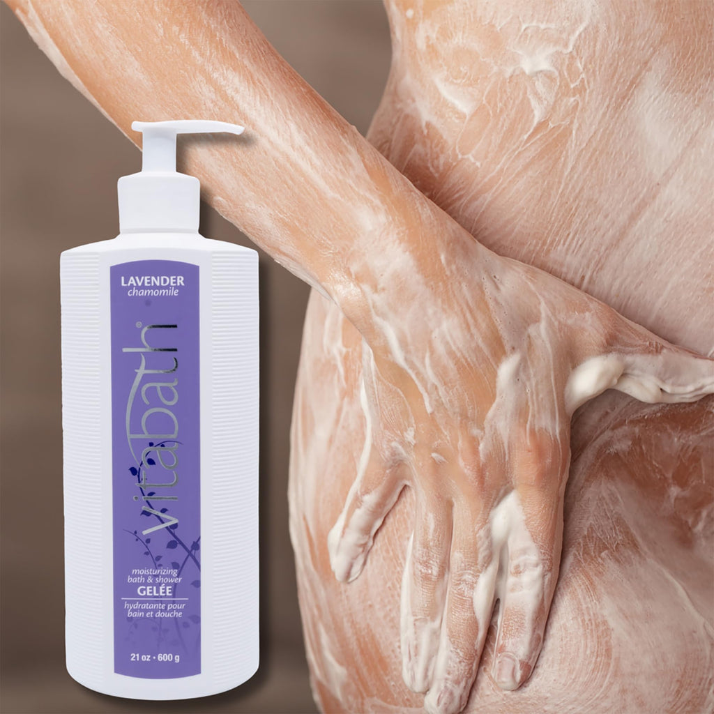 Vitabath Lavender Chamomile Moisturizing Bath & Shower Gel – Calming Hydration, 21 oz