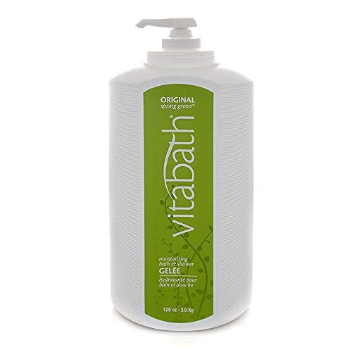 Vitabath Original Spring Green Moisturizing Bath & Shower Gel – Hydrating Gelee Cleanser (128 oz)