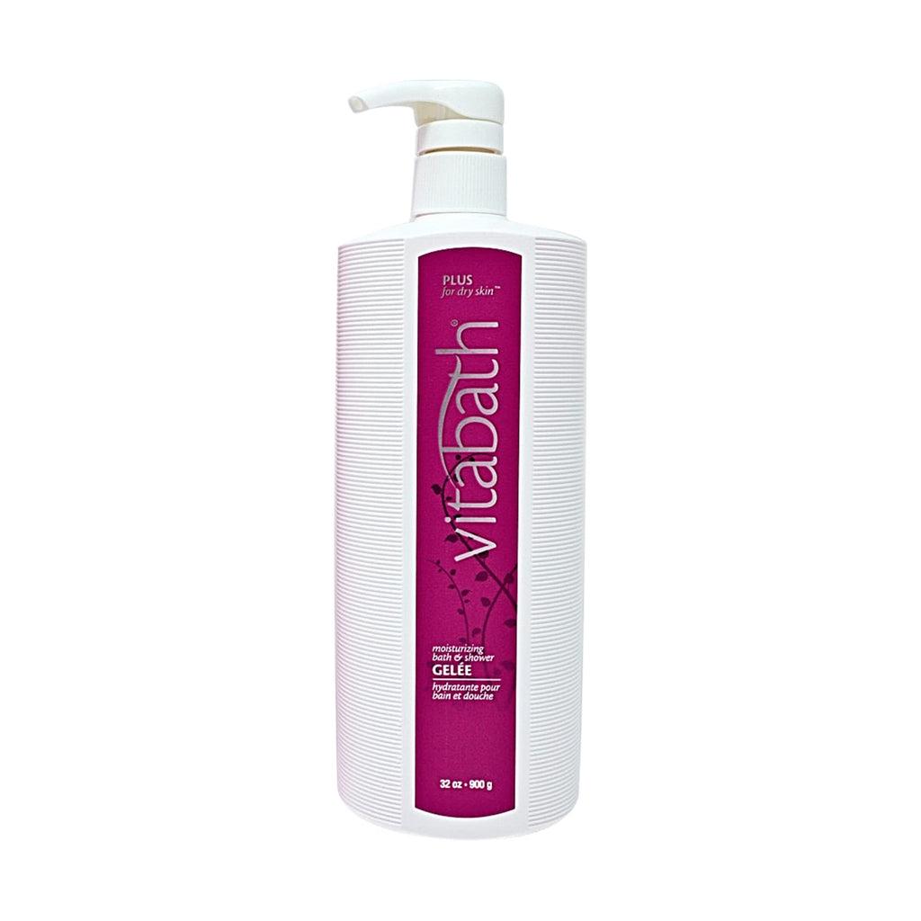 Vitabath Plus Dry Skin Moisturizing Bath & Shower Gel – Deep Hydration, Replenishing Oils, 32 oz